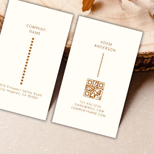 Guld har minimalistisk enkel QR-kodskräppost Visitkort