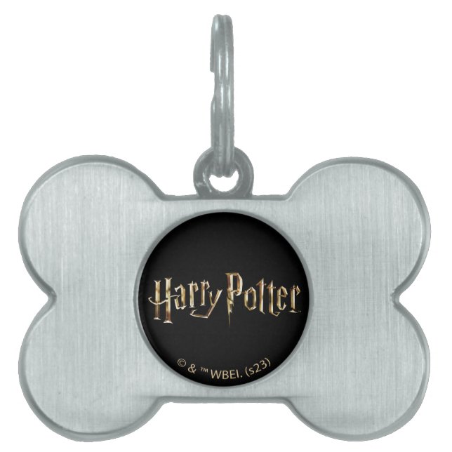 Guld Harry Potter Logotyp ID-bricka Husdjur (Framsidan)