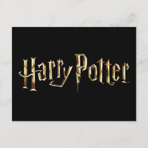 Guld Harry Potter Logotyp Inbjudan Vykort