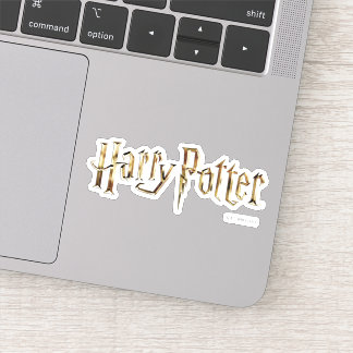 Guld Harry Potter Logotyp Klistermärken