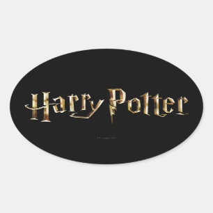Guld Harry Potter Logotyp Ovalt Klistermärke