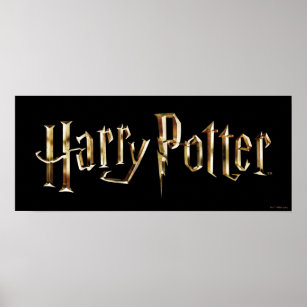 Guld Harry Potter Logotyp Poster