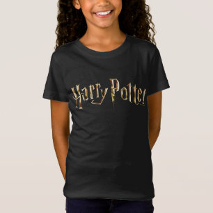 Guld Harry Potter-logotyp T Shirt