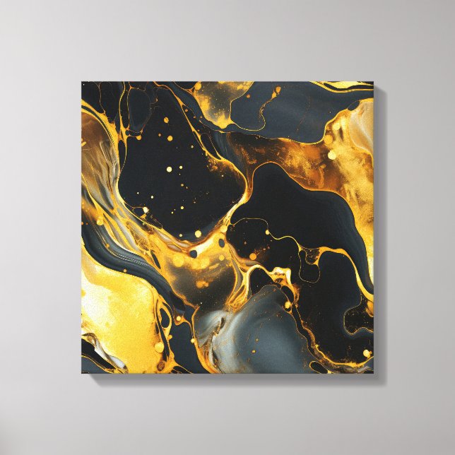 Guld Hartslagsduk Konsttryck på Canvas (Framsida)