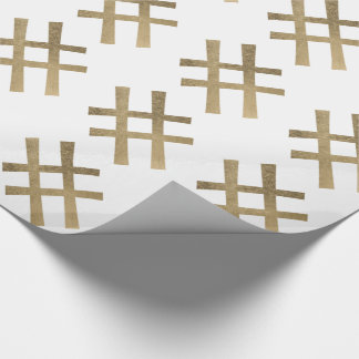 Guld- Hashtag Presentpapper