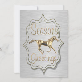 Guld häst på Silver Westerna Helgdag Inbjudningar