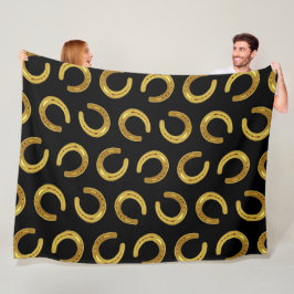 Guld- hästsko fleecefilt