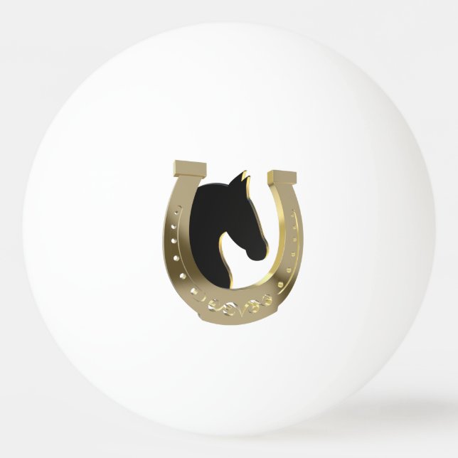 Guld- hästsko pingisboll (Framsidan)