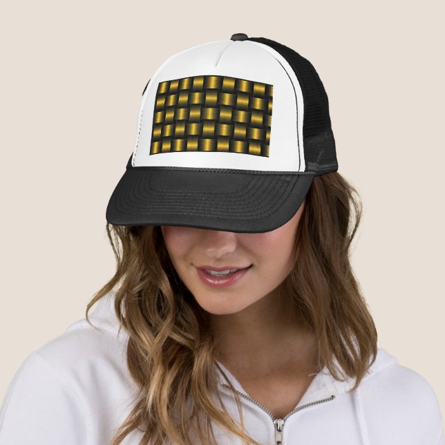 Guld Hat Golden Lattice Keps (In Situ)