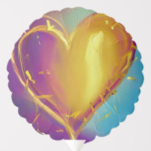 Guld Heart Balloon