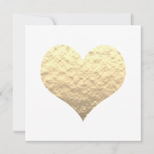 Guld Heart Cute Valentine Day 2023 Golden Trendig Kort