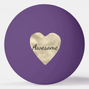 Guld Heart Fantastisk Personlig Pingisboll