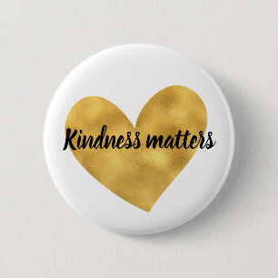 Guld Heart Kindness matchar inspirerande citat Knapp