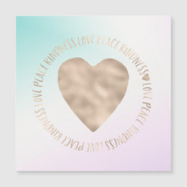 Guld Heart Kindness Peace Kärlek Inspirationcitat