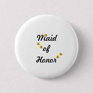 Guld Heart Maid of honor Knapp