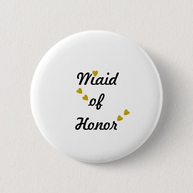Guld Heart Maid of honor Knapp (Framsida)