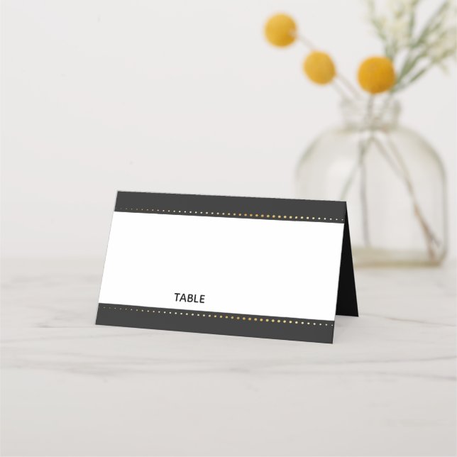 Guld Heart Male Bröllop | Placera kort (Framsida)