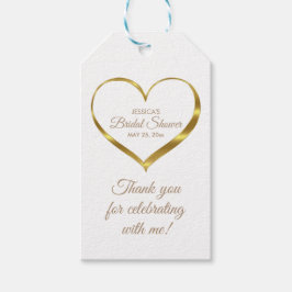 Guld Heart Möhippa Tack Presentetikett