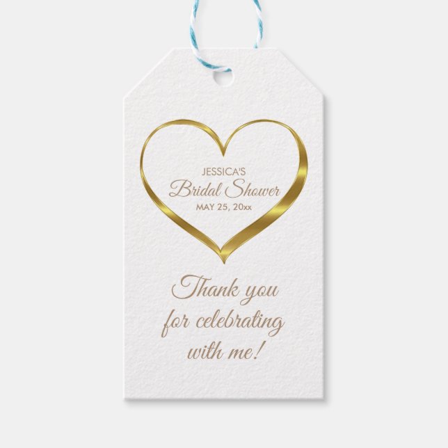 Guld Heart Möhippa Tack Presentetikett (Framsidan)