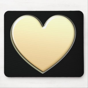 Guld Heart Mousepad Musmatta
