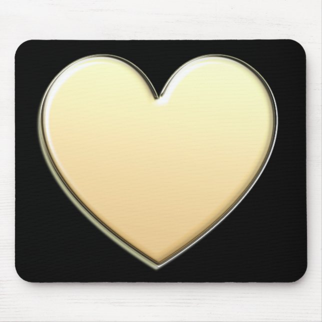 Guld Heart Mousepad Musmatta (Framsidan)