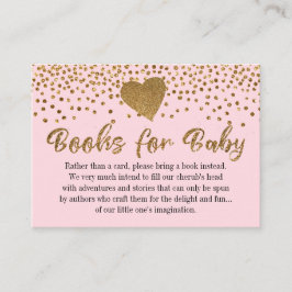 Guld Heart på begäran om Rosa Bok Infoga kort