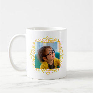 Guld Heart Ram Photo Personlig Gift Kaffemugg