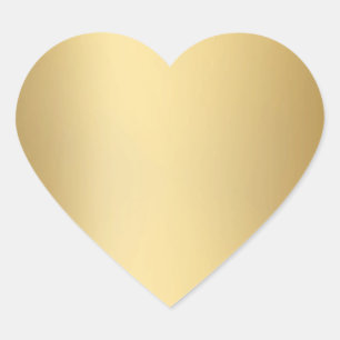 Guld Heart-Sälar och fästdon Hjärtformat Klistermärke