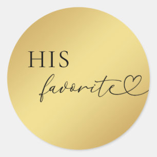 Guld Heart skrev sin favoritbröllopsförmån Runt Klistermärke