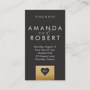 Guld Heart Stag & Doe Biljett