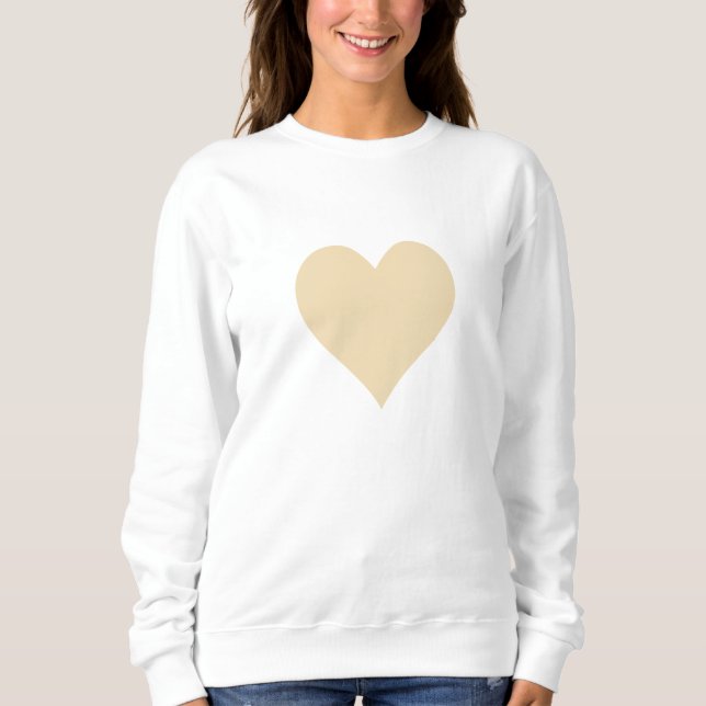 Guld Heart Sweatshirt T Shirt (Framsida)