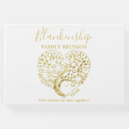 Guld Heart Träd Family Reunion Party Essentials Gästböcker