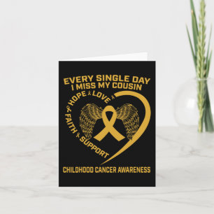 Guld Heart Vingar Childature Cancer Awareness Jag Kort