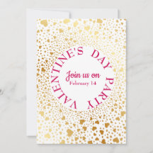 Guld Hearts cirkulerade 2 Modern Valentine Party