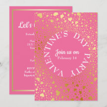 Guld Hearts cirkulerade Modern Valentine Party