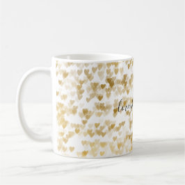 Guld Hearts Kaffemugg
