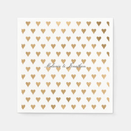 Guld Hearts Pappersservett