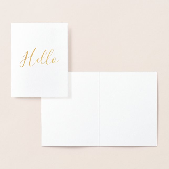 Guld Hej Folierat Kort (Display)