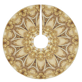 Guld Helgdag Julgran Skirt Julgransmatta Borstad Polyester