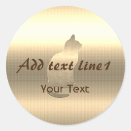 Guld Helgdagars Vibe Runt Klistermärke