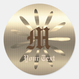 Guld Helgdagars Vibe Runt Klistermärke