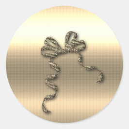 Guld Helgdagars Vibe Runt Klistermärke