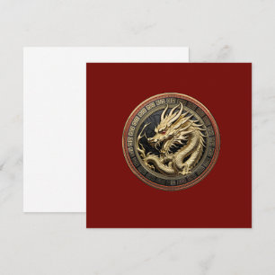 Guld Helig Östra Dragon Medallion Red Velvet