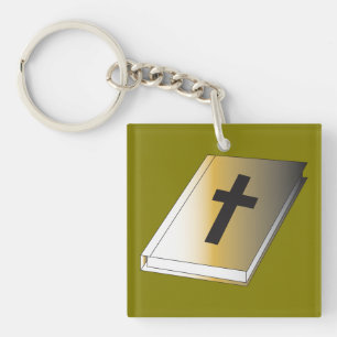 Guld Heliga Bibeln med Svart Kors Religiös