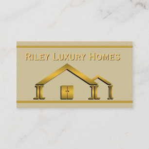 Guld Hem Icon Stucco Byggnad and Construction Visitkort