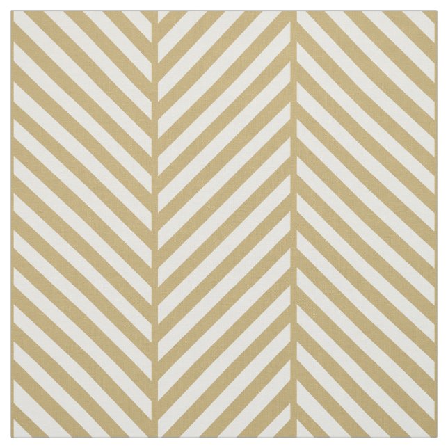 Guld Herringbone Large  Tyg (Provkarta)