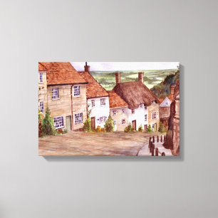 Guld Hill Shaftesbury Canvastryck