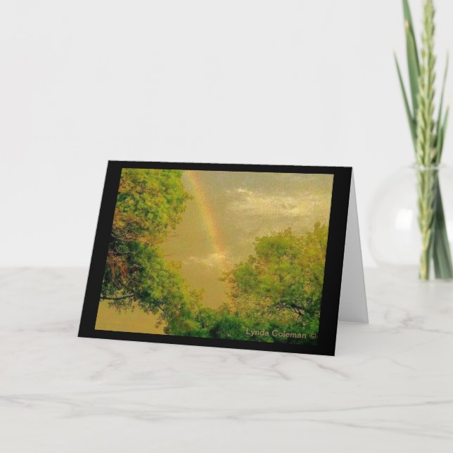 Guld- himmelregnbåge kort (Framsida)