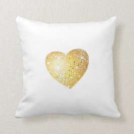 Guld- hjärta kudde