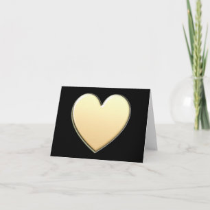 Guld- hjärta Notecards Kort
